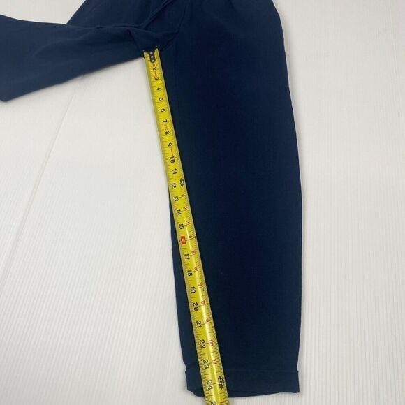 J.Crew Linen-Cotton Blend Navy Blue Drawstring Casual Pull On Pants Size 2 - Picture 6 of 16